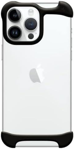 Arc Pulse Designed for iPhone 14 Pro Phone Case (2023), Sleek Minimalist Protective Shock Absorption Aerospace Grade Aluminum Shells + Elastomer Inlays Easy Fit 6.12 inch (Aluminum Matte Black)