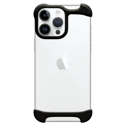 Arc Pulse Designed for iPhone 14 Pro Phone Case (2023), Sleek Minimalist Protective Shock Absorption Aerospace Grade Aluminum Shells + Elastomer Inlays Easy Fit 6.12 inch (Aluminum Matte Black)