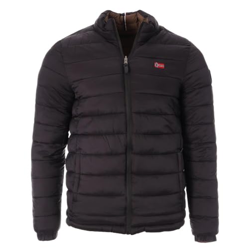 Geographical Norway Chaqueta acolchada Negro/Marrón Hombre California/GN, Negro , XXL