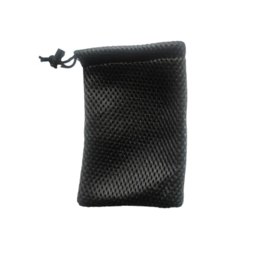 Small Mesh Bags,Black Nylon Mesh Drawstring Bags Drawstring Net Bag Small Travel Stuff 10 Pcs (13 x 9cm / 5