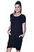 Alexander + David Women's Round Neck Short Sleeve Dress - Knit Tunic w/Pockets