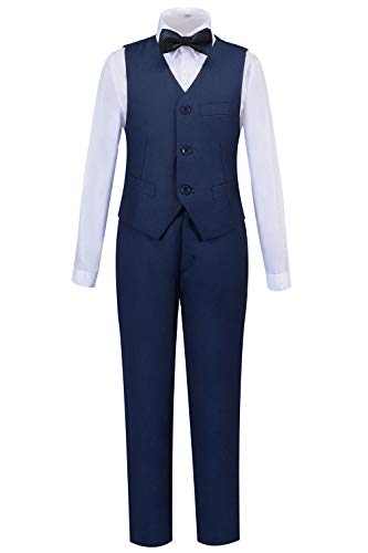 Image of Boys Suit for Kids Formal Slim Fit Tuxedo Suits Ring Bearer Outfit