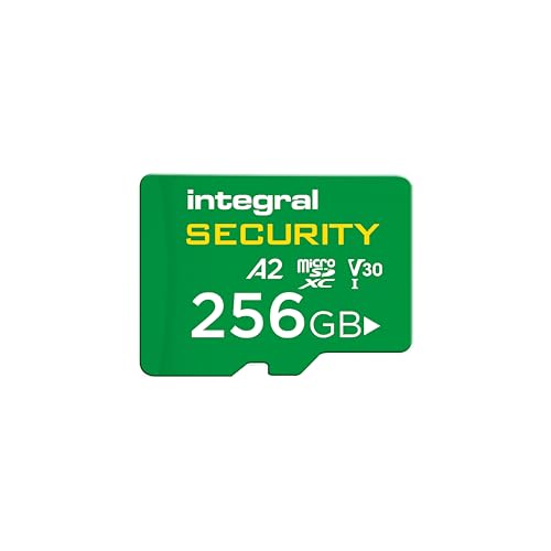 Integral 256GB High Endurance microSDXC Card, UHS-I V30 U3 A2 CL10, für CCTV, Dashcams, Heimsicherheit, Babyphones und Bodycams, bis zu 47 Stunden Überschreiben und 48.000 Stunden Aufzeichnung