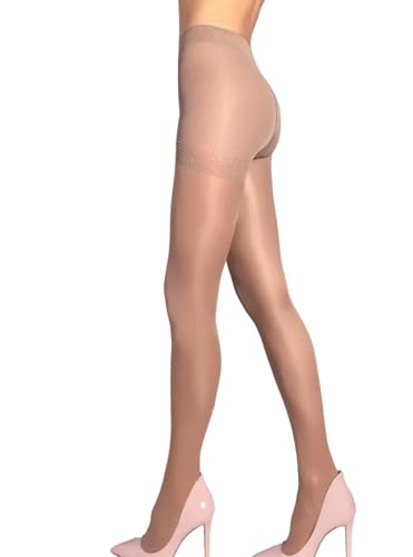 MILA MARRUTTI Women's Premium Shaping Tights for Women | Sheer Control Top Stockings Pantyhose | Tummy Control Nylons