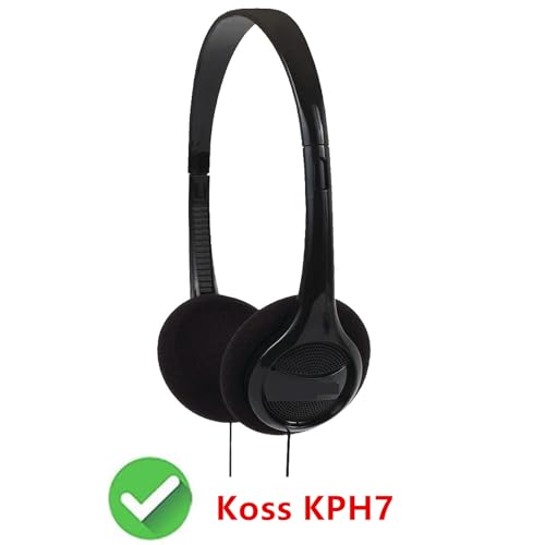 KPH7 10 pares de almohadillas de espuma para auriculares para Koss KPH7, con espuma de alta densidad - 55MM (Negro) miniatura 2
