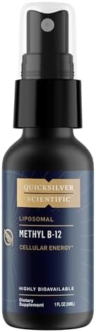 Quicksilver Scientific Methyl B12-1000mcg Vitamin B12 as Methylcobalamin - with Nano Technology for Superior Absorption - Supportive Energy Supplement (30ml / 90 Servings)
