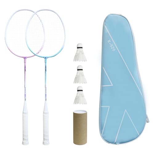 Badminton Rackets Set with 3 Shuttlecocks, Lightweight...