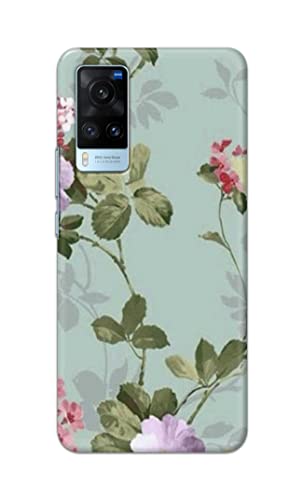 Image of Printed Hard Back Cover Case for Vivo X60 Back Cover (Floral Painting) -702