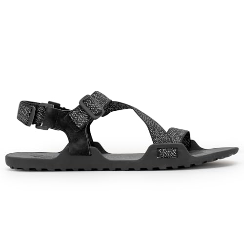 Pulltop Men's Wide Barefoot Sandals - Minimalist | Zero Drop | Ultralight Trail Running Hiking Sandals Adjustable Black Size 122