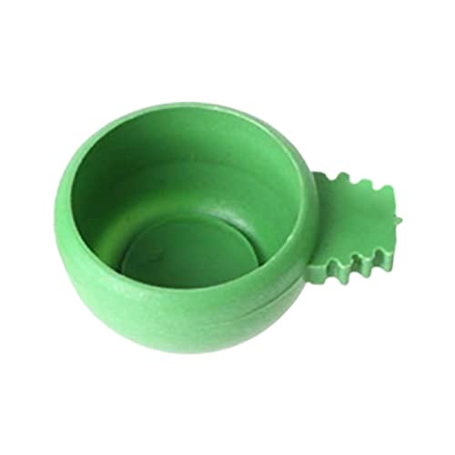 YJBE Runde Becher für Vogelkäfige - Tragbare und leichte Vogelfutterschalen,Papageien-Futternapf Coop Cup, Vogelkäfig-Wassernapf für Sittiche, Graupapageien, Nymphensittiche, ABS-Material, grün, 10 Cover
