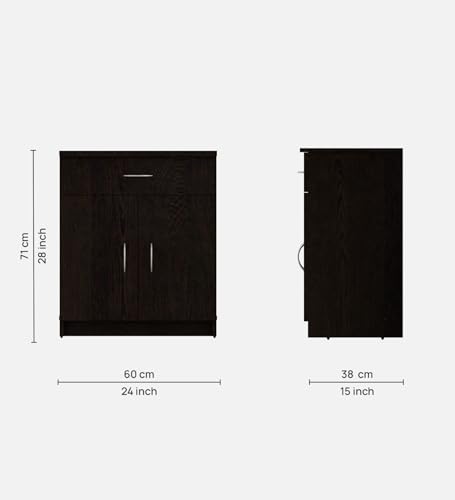 Image of Cabin Multipurpose Storage Unit /Engineered Wood Free Standing Cabinet (Finish Color - Dark Wenge, Knock Down)