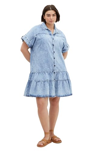 Image of City Chic Women's Plus Size Dress - Denim Layla