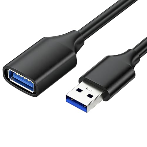 Dewlawn Cable Alargador USB 3.0 3Metros, Cable Extensión USB A Macho a Hembra, 5 Gbps Transferencia de Datos para Computadoras Portátiles Tabletas Teléfonos Impresora Ratón Teclado Hub y Pendrive