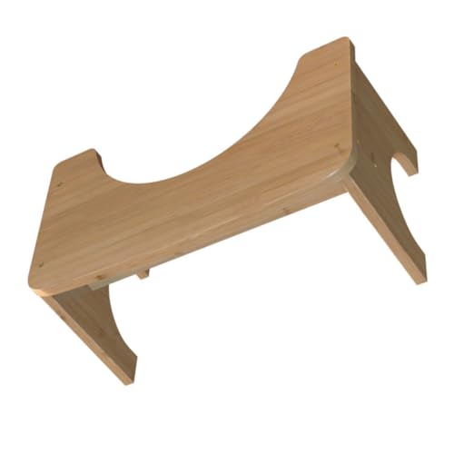 Tabouret de toilette en bois kaki BESPORTBLE stable et compact pour toute la famille