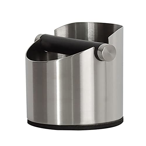 Tomaibaby Coffee Knock Box: 5.5in Stainless Steel Coffee Grounds Knock Box, Coffee Grounds Container with Non-slip Base for Home Home Barista Coffee Machine Accessories
