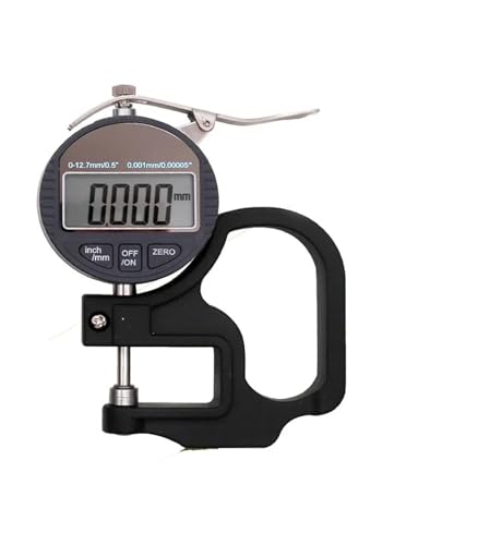 Medidor digital de espesor de 0.001mm a 12.7mm, medidor electrónico de porcentaje de espesor micrométrico miniatura 1