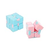 Infinity Cube Fidget Toy,Magic Cube Desk Stress Relief Toys for Birthday Present Gifts (Blue+Pink)​ - Image 1