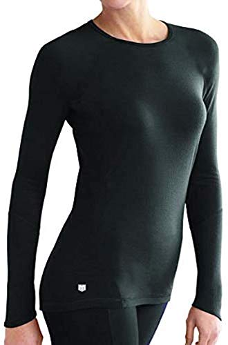 MEDALIST Women's Performance Fleece Base Layer Crew Neck Shirt Black