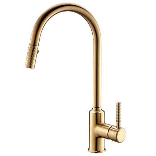 Grifo monomando de cocina con acabado cepillado rotación 360 grados y sistema de agua caliente
