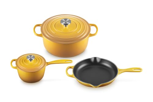 Image of Le Creuset Enameled Cast Iron Signature Cookware Set, 5 pc, Nectar