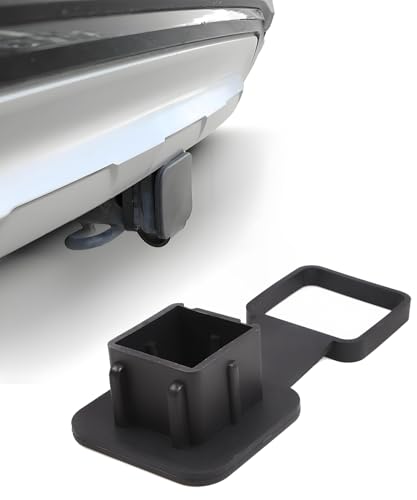 Vitalux ヒッチカバー 2インチ角型 ゴム製 防塵プラグ 牽引フックダストカバー トレーラーヒッチレシーバー用 頑丈耐久 取り付け簡単 ブラック 車両外装部品 汎用ヒッチメンバー対応 清潔保護 (ブラック)