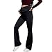 Risipu Maternity Pants Women Pregnancy Casual Crossover High Waist Stretchy Comfortable Maternity Pants with Adjustable Waistband Idea for Work Workout (S, Black)