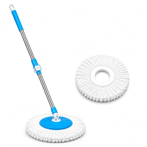 Smart Stainless Steel 360° Spin Mop Rod Set | Mop Stick with Adju...