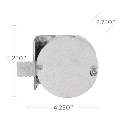 Hubbell-Raco 294 2-1/8-Inch Deep, 1/2-Inch Side Knockouts, Wood Joist Bracket 4-Inch Octagon Ceiling Fan Support Box Gray