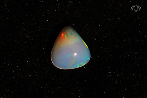 Opale éthiopienne blanche véritable 4.39 Cts | Pierre précieuse cœur pour pendentif
