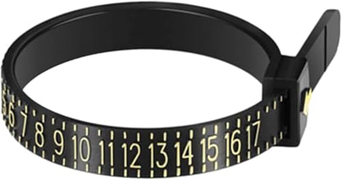 リングゲージバンド 日本標準規格 1-29号指のサイズ計測用 (指輪用) 指輪 さいず 計測 プロ仕様 ブラック - GUANGUAN - 商品画像