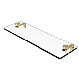 Allied Brass NS-1/16 16 Inch Vanity Beveled Edges Glass Shelf, Polished Brass