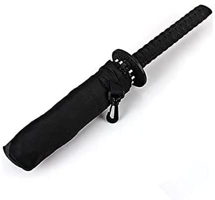 GMYQkatana umbrella Shape Umbrella Designed with Comfortable Samurai Sword Handle (Black)