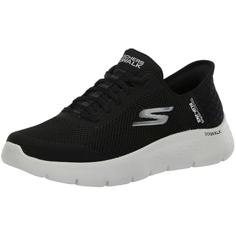 Skechers Women's Go Walk Flex Hands Free Slip-Ins-Grand Entry Sneaker, Black/White, 8.5 Cover