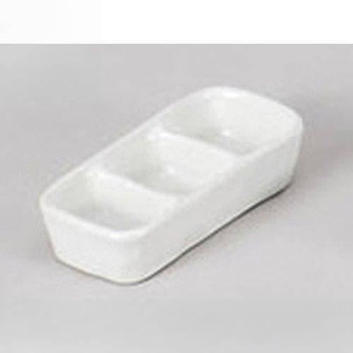 Set of 10 Condiment Dishes, White Mat, Mini 3 Items (3.7 x 1.8 x 0.8 inches (9.5 x 4.5 x 2 cm) [Restaurants, Ryokans, Japanese Tableware, Restaurants, Commercial Use, Tableware]
