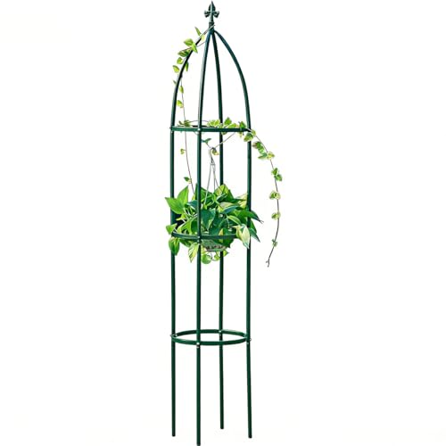 100% Metal Garden Obelisk Trellis Heavy Duty 6.3 ft for Climbing Vines
