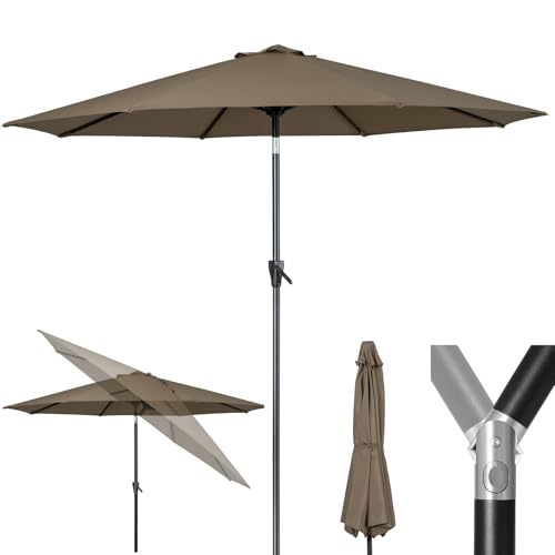 Image of Tempera Heavy Duty High Wind Beach Umbrella with Sand Anchor & Carry Bag | Patio Outdoor Umbrella with Aluminum Frame and Push Button Tilt, Ideal for Garden Lawn, UPF 60+
