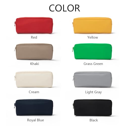 Image of Color Pencil Case Simple Oxford Fabric Bag for Student Lightweight Design (Khaki,Oxford Fabric)