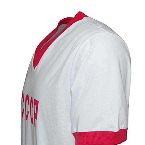 Camisa CCCP (União Sovitética) 1970 Liga Retrô Branca G