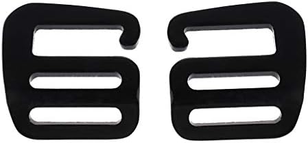 Keproving Adjustable 25mm Buckles for Webbing Slide Buckles Aluminium G Hook for Backpack Luggage Strap Webbing  (1 Pair)