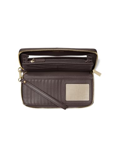 Image of Michael Kors Jet Set Travel Continental, Gold-Tone Hardware /Sahara Leather /Chocolate