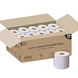 Ultra Soft Bamboo Toilet Paper Rolls - 4-Ply 200 Sheet Per Roll - 10 Mega Family Pack Toilet Paper Bulk Select-a-Size | Small Compact for Traveling, Camping, Hotels - Long-Lasting, Eco-Friendly
