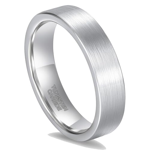 Bague acier tungstène couple KnSam or rose brossé pour un style moderne unique
