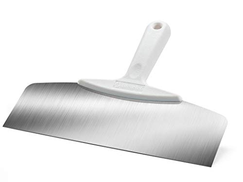 Bleteleh Large Stainless Steel 10-inch Blade Icing Smoother with Polypropylene Handle