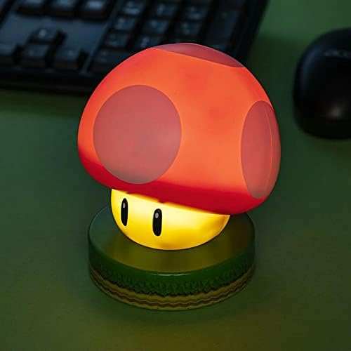 Paladone Super Mario Bros. Mushroom 3D Night Light, Decorative Lamp Collectible, Multi-Colour