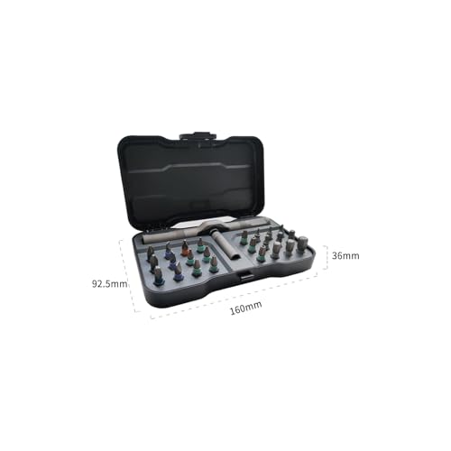Image of Ratchet Screwdriver Set 24 in 1 Precision Screwdriver Bit Screwdriver Sets With Case Duka Tools Ratchet Screwdriver with Detachable Handle for Watch Computer Electronics Father'screwdriver set (Black)