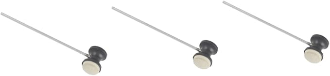 Mango de acero con fieltro para pedal de bombo, 3 piezas miniatura 9