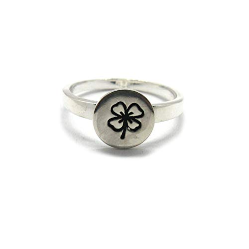 Bague en argent massif 925 Trèfle Empress anneau femme tendance R001924
