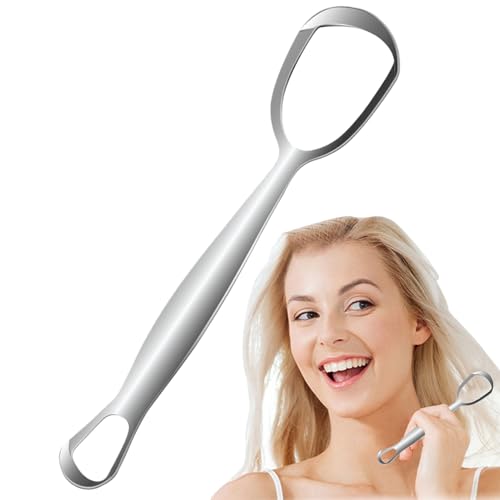 Limpiador lingual, limpiador lingual de acero inoxidable | Limpieza dental en forma de abanico para la limpieza diaria reduce el mal aliento para todos