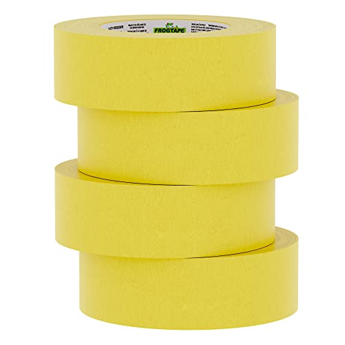 Frogtape Multi-Surface Painter's Tape With Paintblock, Medium Adhesion, 1.88 Inches X 60 Yards, Green, 3 Rolls & Delicate Surface Painter's Tape With Paintblock, 1.41 Inch X 60 Yards, 4-Pack, Yellow #TOP6