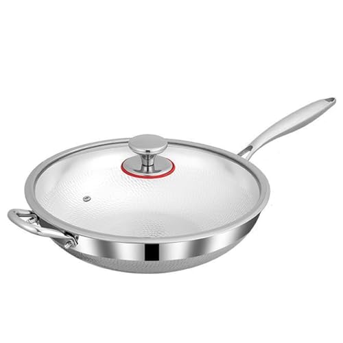 Wok de titanio con tapa, acero inoxidable, 12.59 in miniatura 1